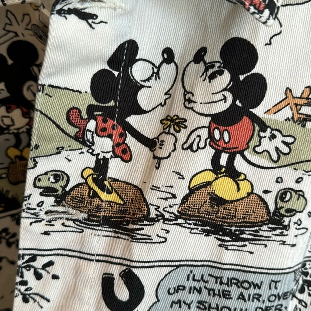NWT RARE Disney Parks 2022 Mickey and‎ Friends Comic Denim Jacket Adult XXL - Picture 8 of 13